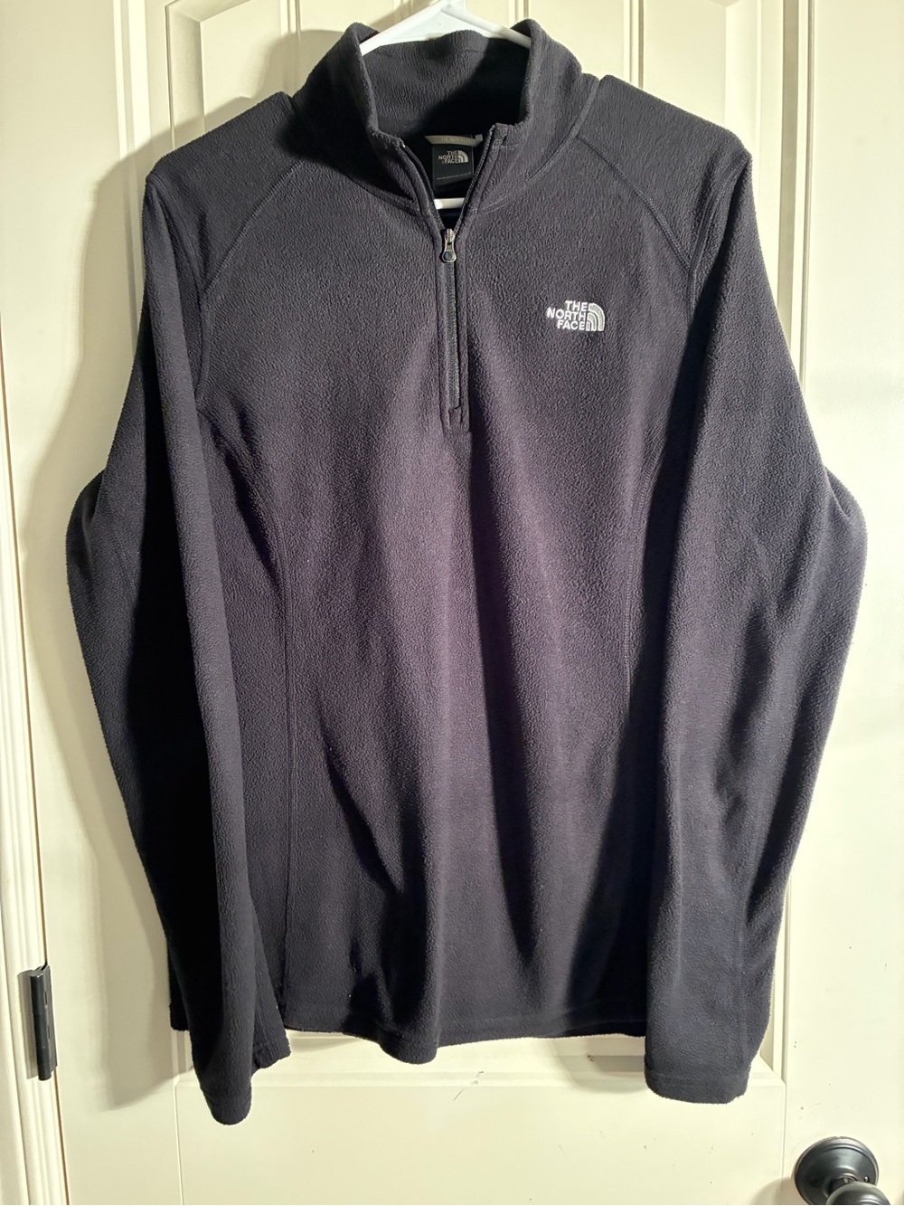 The North Face womens Black Half-Zip Fleece Pullover Sz XL